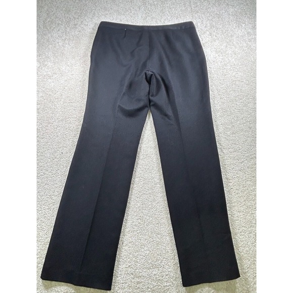Rafaella Womens Size 12 Black Dress Pants Corporate Goth Faux Leather‎ Trim - Picture 9 of 10